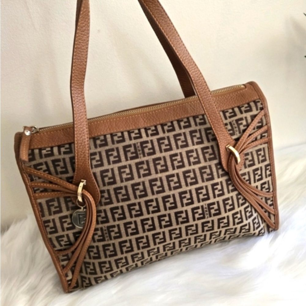 Fendi Brown Monogram Tote - Picture 2 of 13